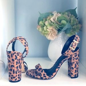 Leopard Print Express ESSEX Block Heel